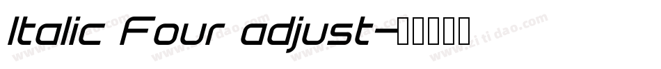 Italic Four adjust字体转换